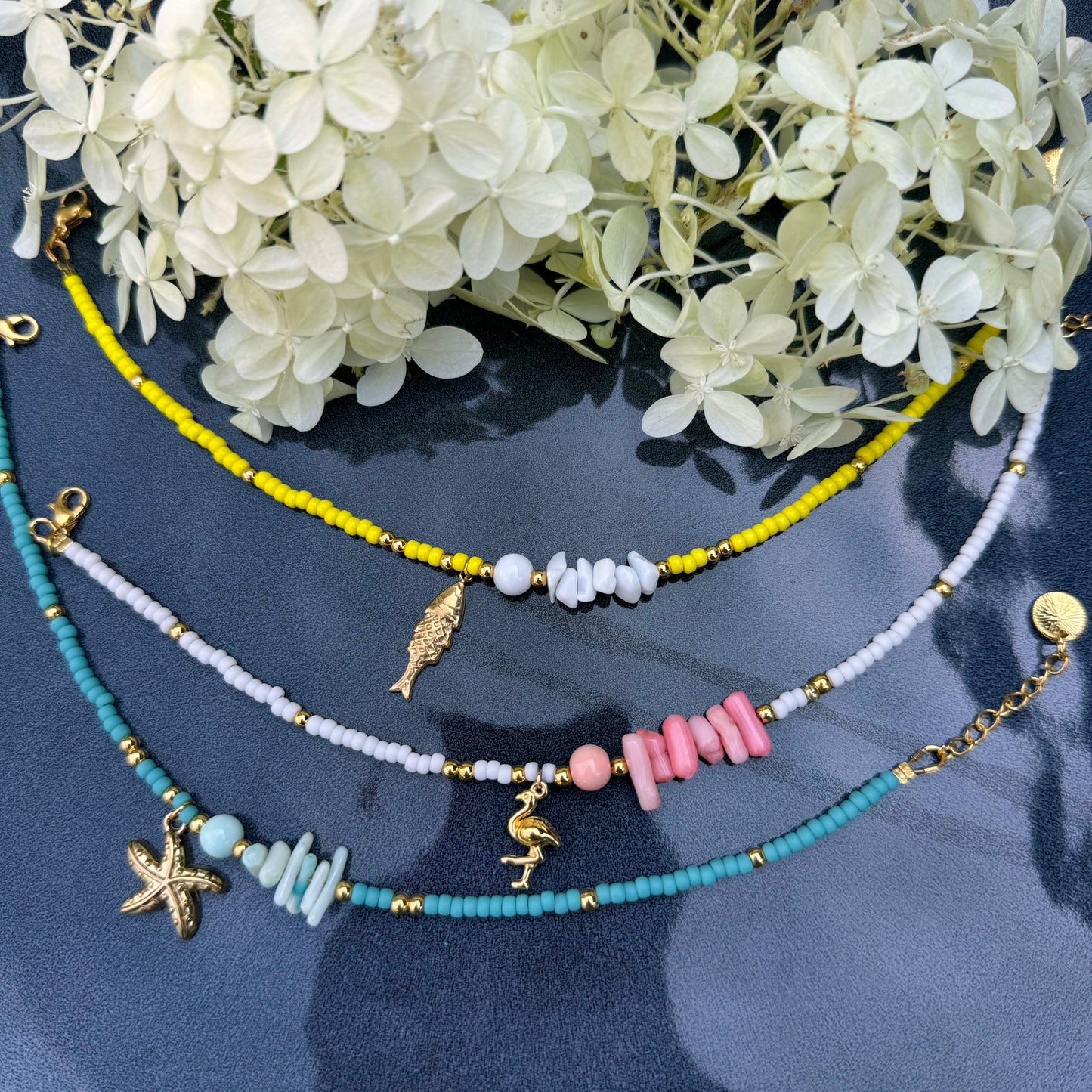 Enkelbandjes -> zee -> flamingo