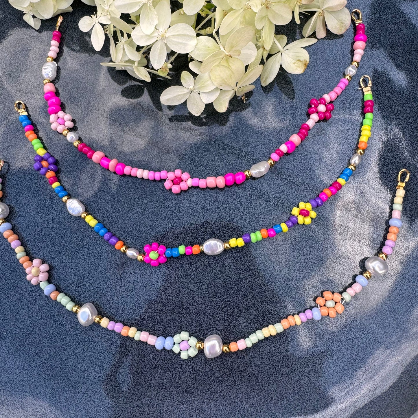 Enkelbandjes -> bloemen mix