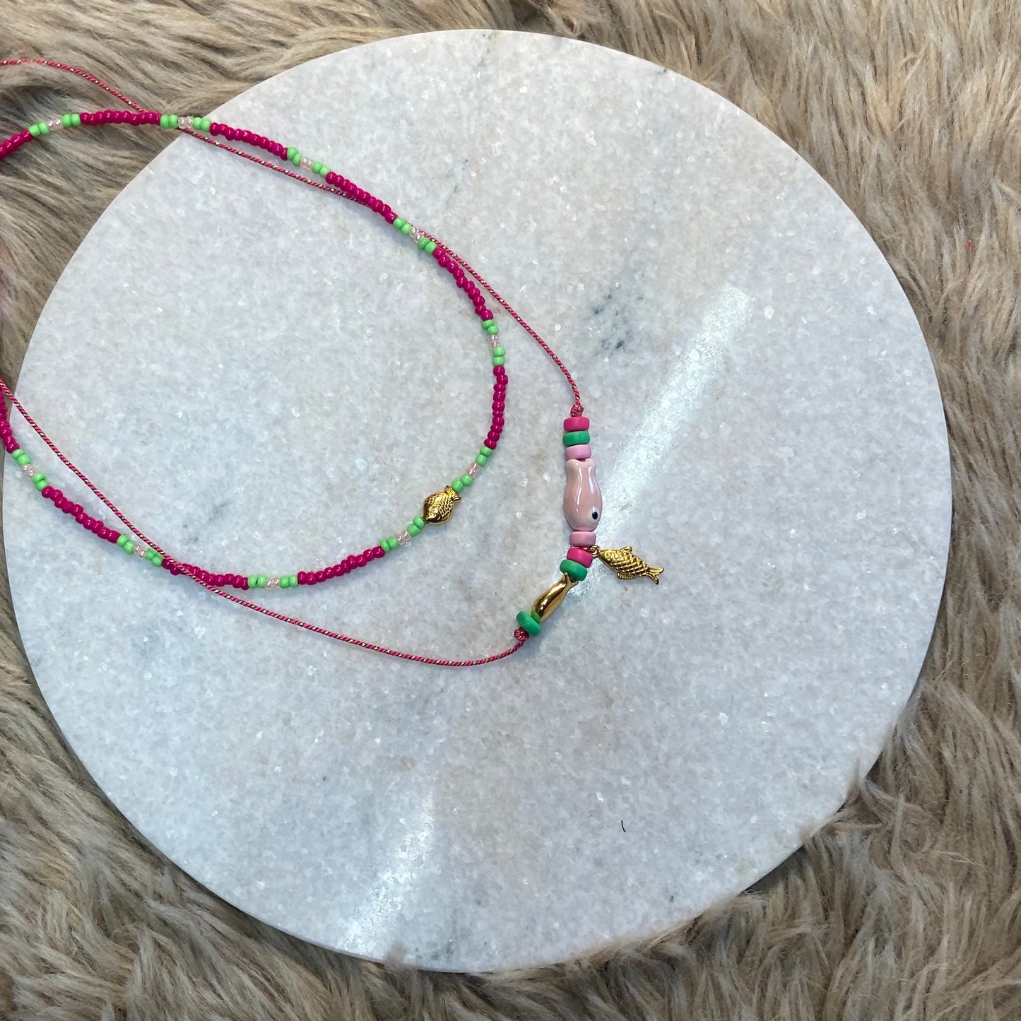 Ibiza Fiesta: roze / groen / lichtroze