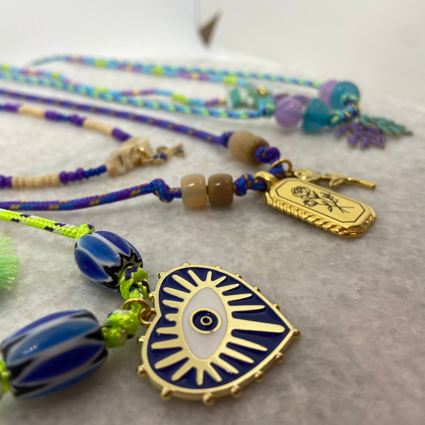 Ibiza Fiesta: fluo geel / blauw