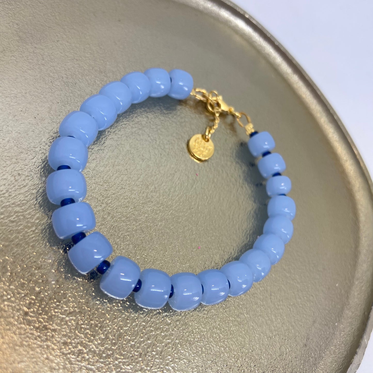 Armband: rondellen (blauw)