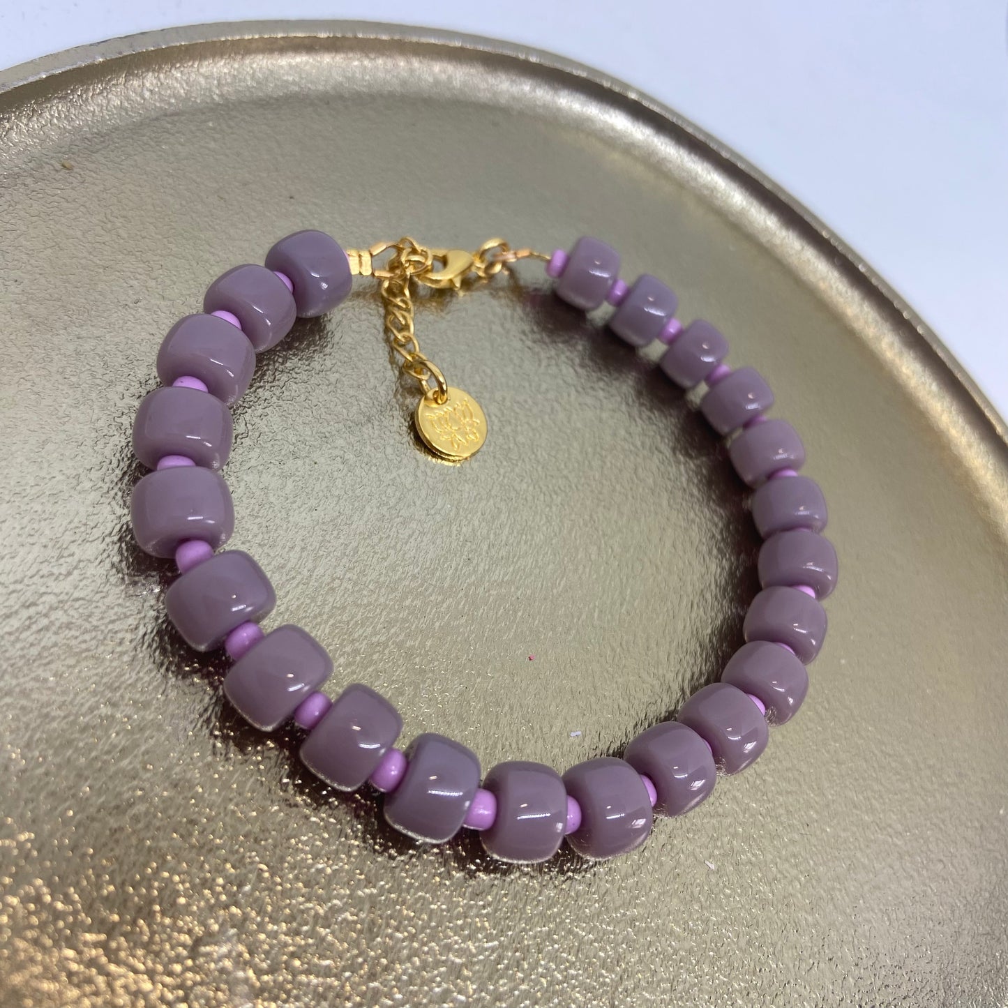 Armband: rondellen (licht paars)