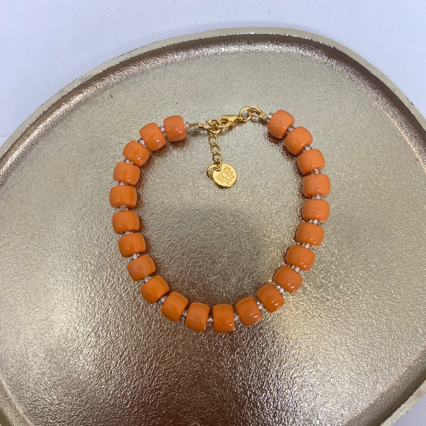 Armband: rondellen (oranje)