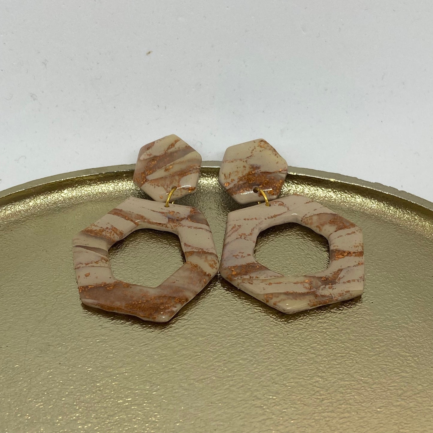 Oorbellen "Beige 6"