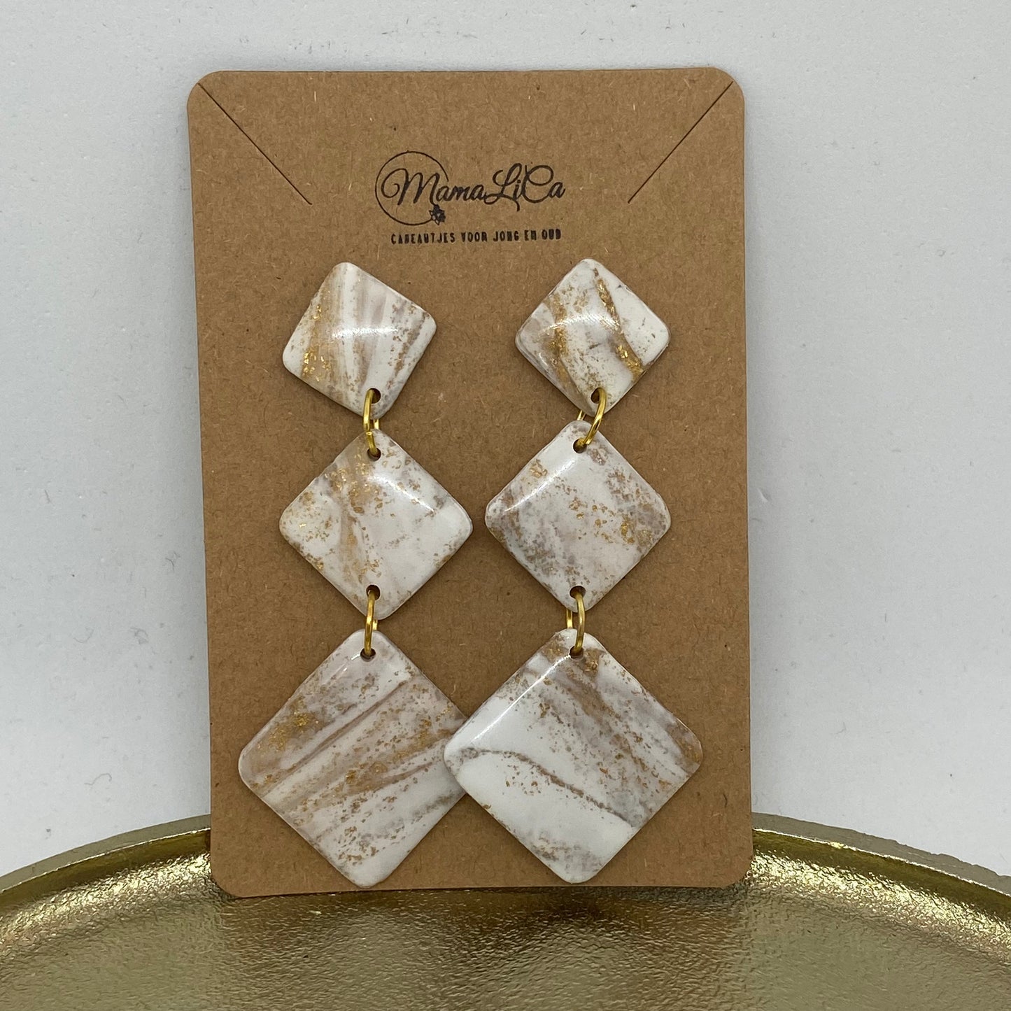Oorbellen "Beige 15"