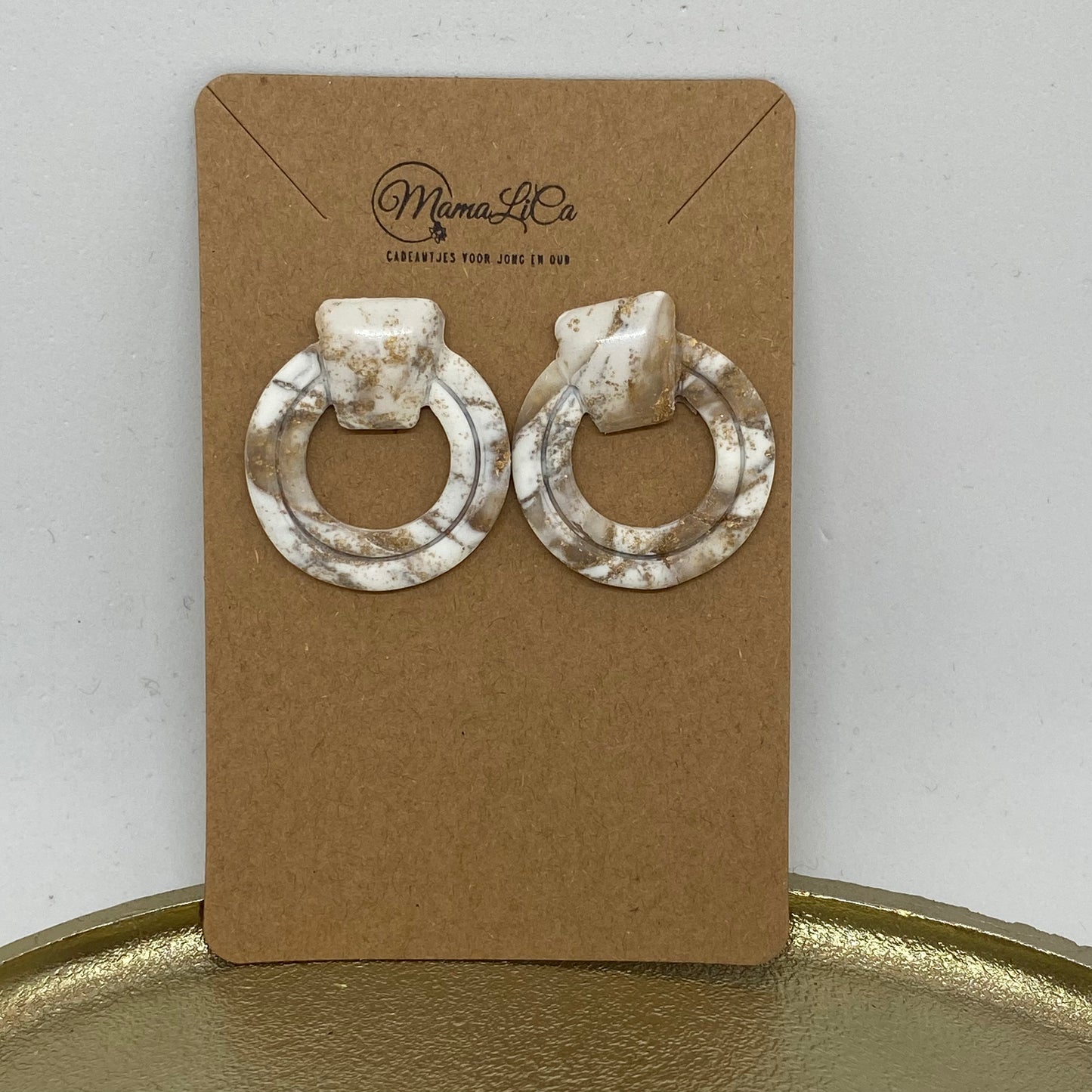 Oorbellen "Beige 14"