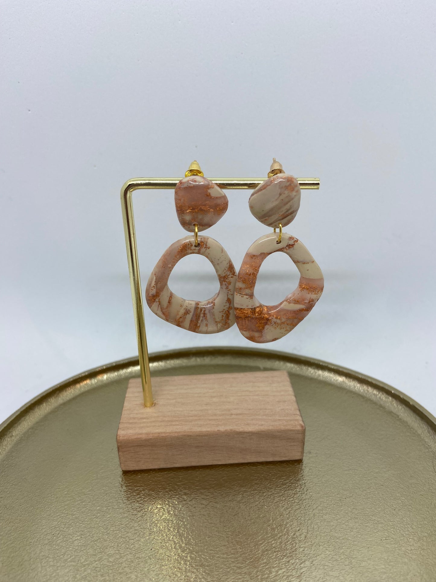 Oorbellen "Beige 10"
