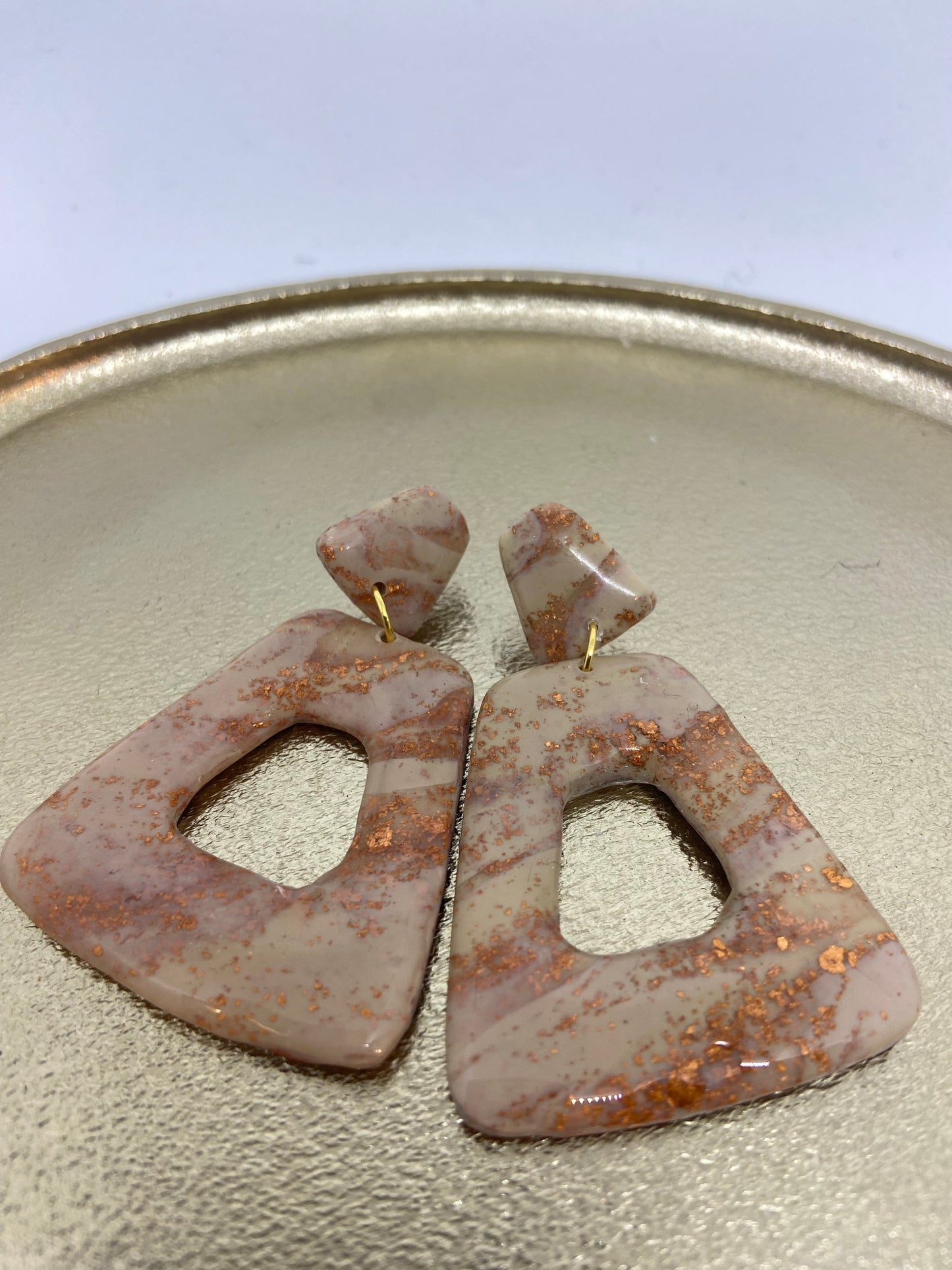 Oorbellen "Beige 7"