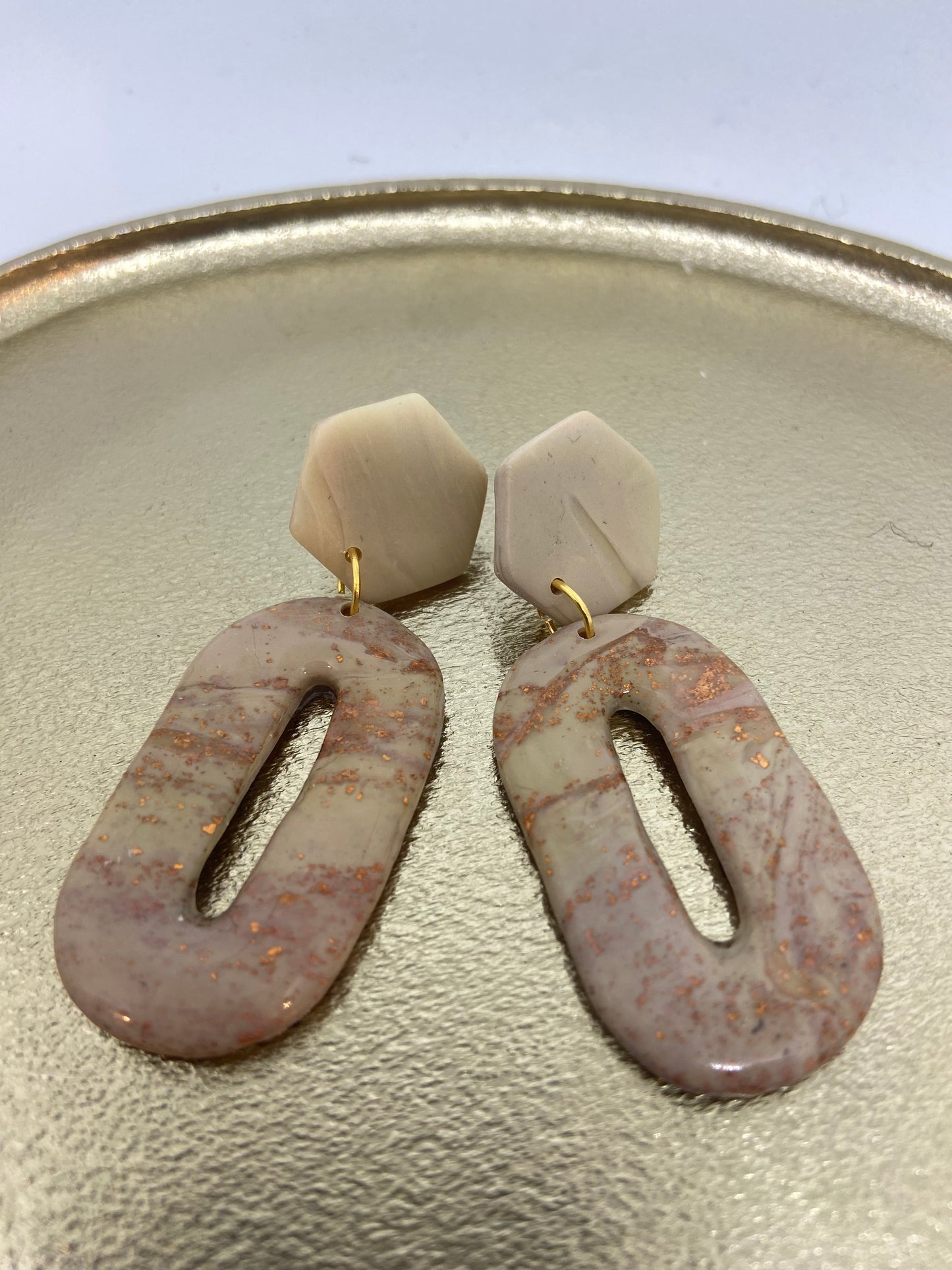 Oorbellen "Beige 8"