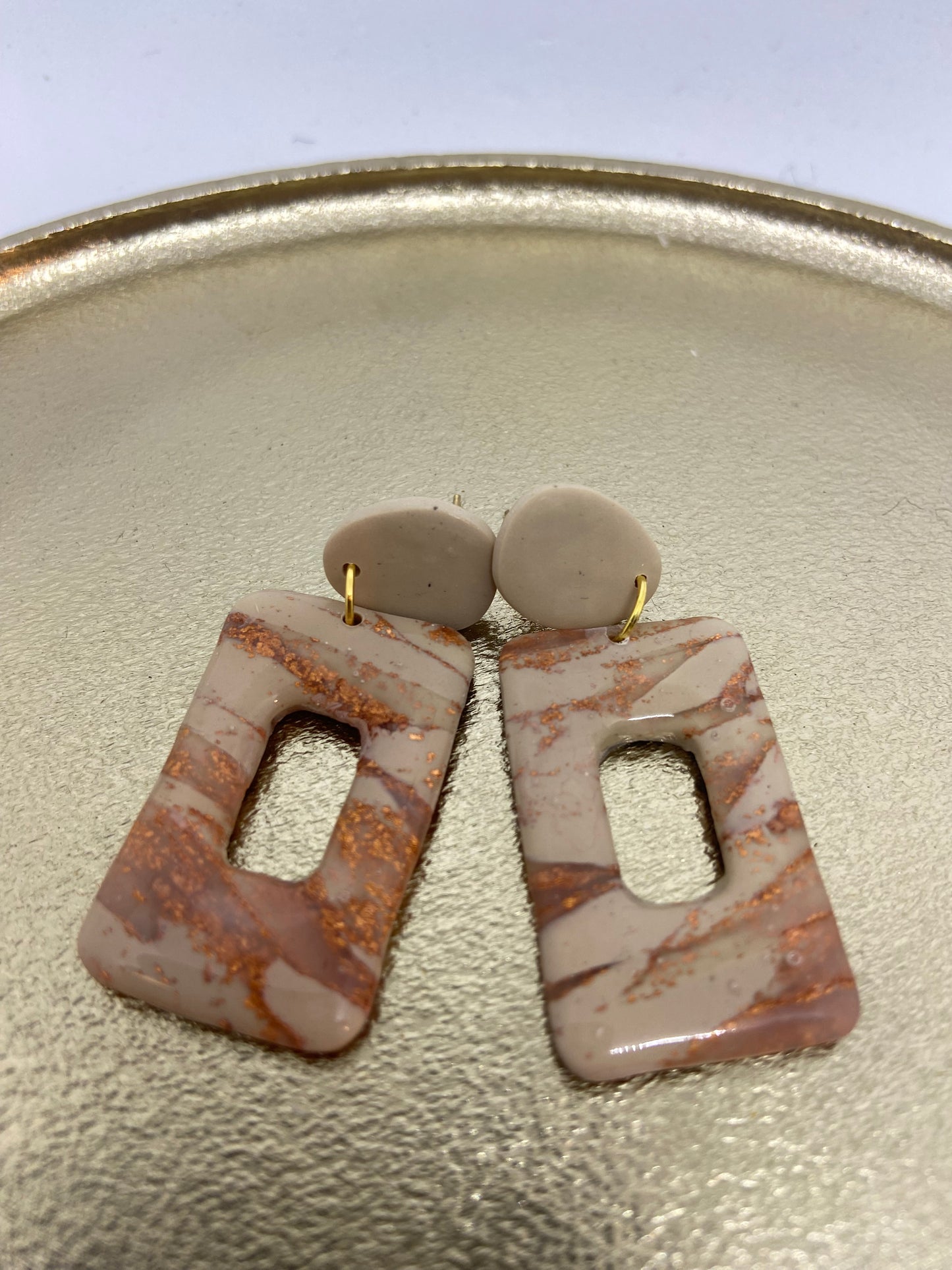 Oorbellen "Beige 9"