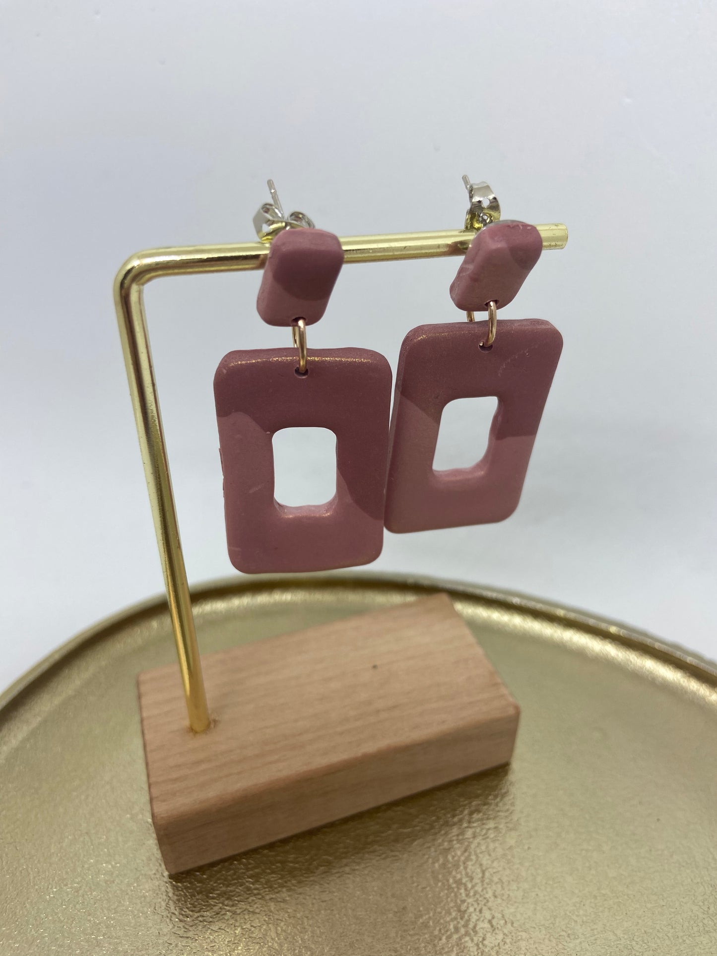 Oorbellen "Oud-Roze 3"