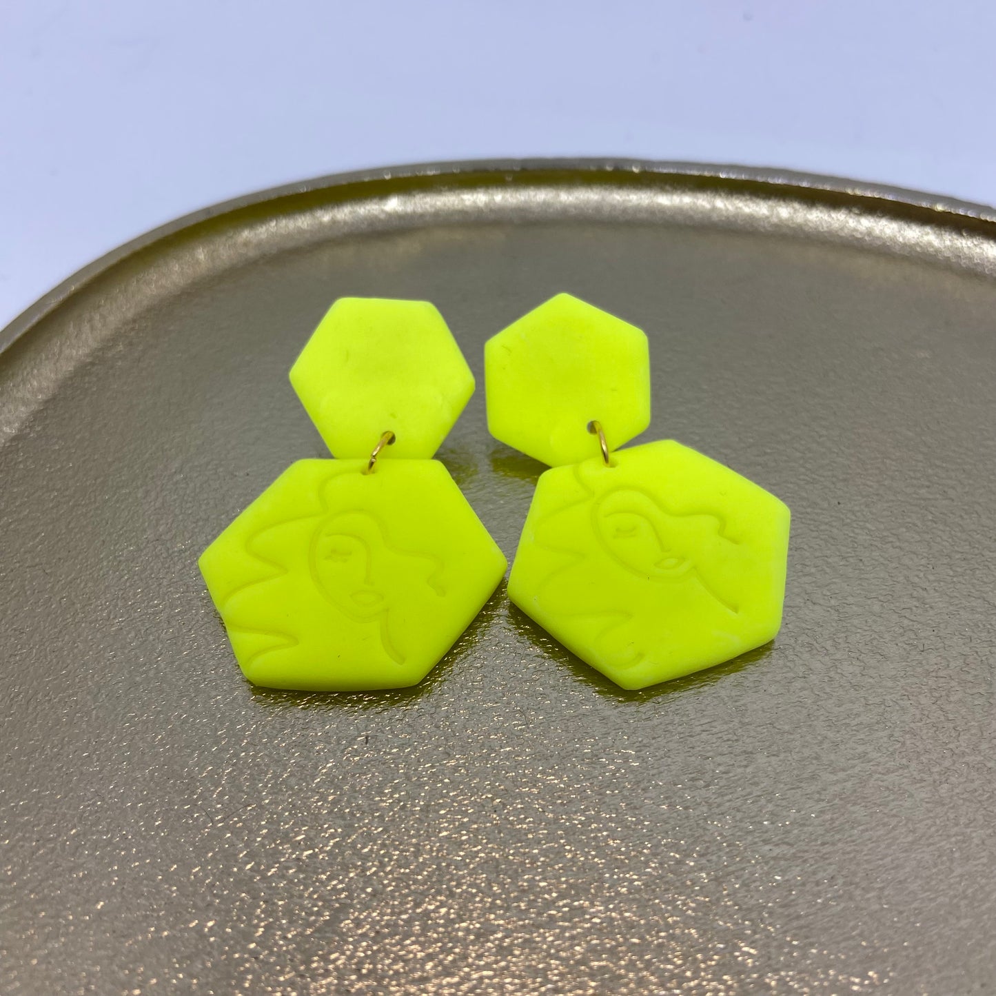 Oorbellen "Fluo - geel 2"