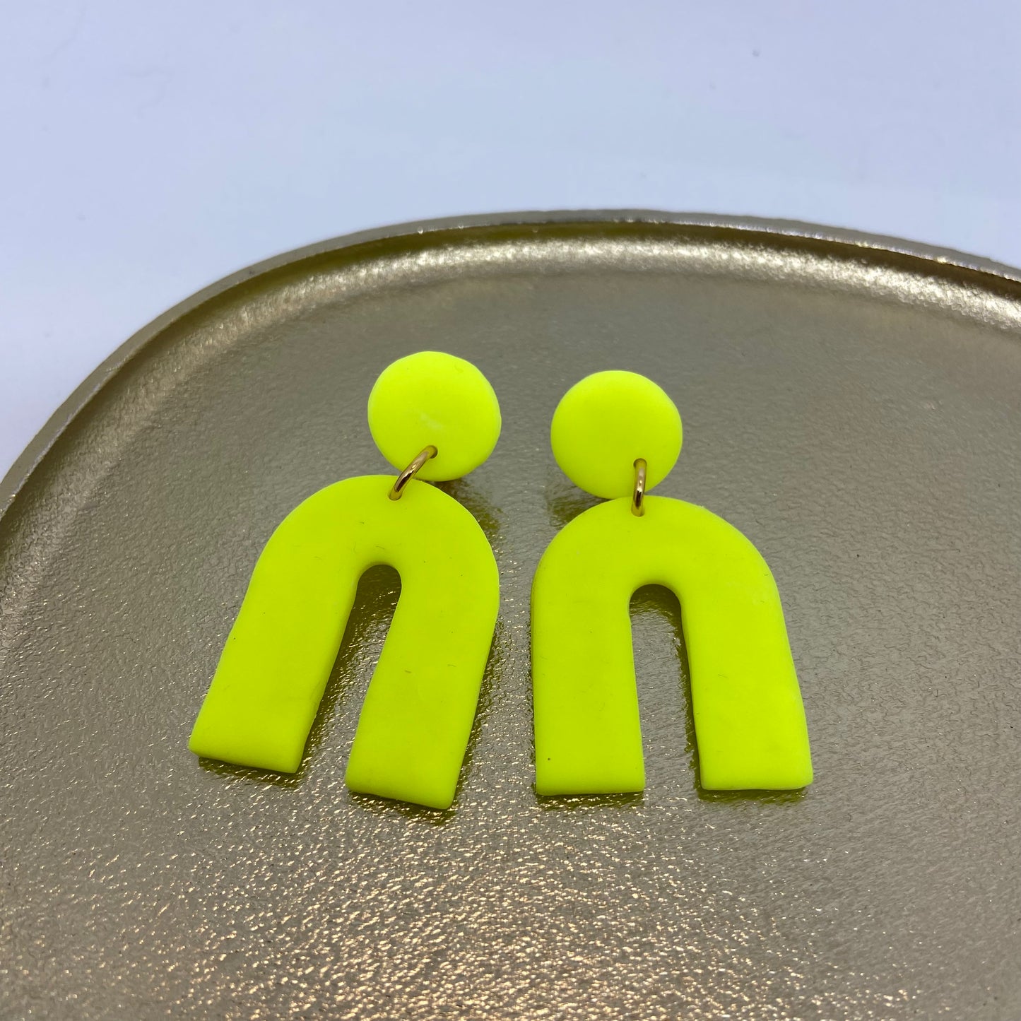 Oorbellen "Fluo - geel 4"