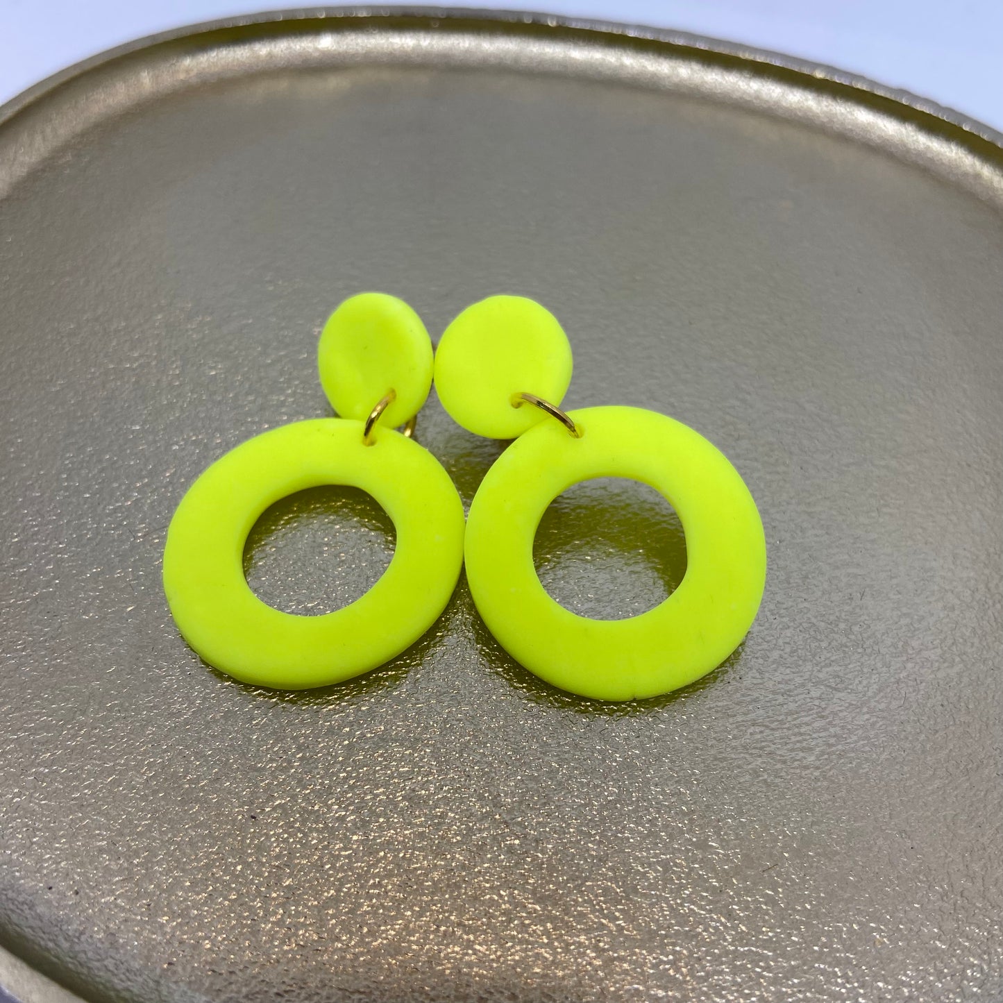 Oorbellen "Fluo - geel 5"