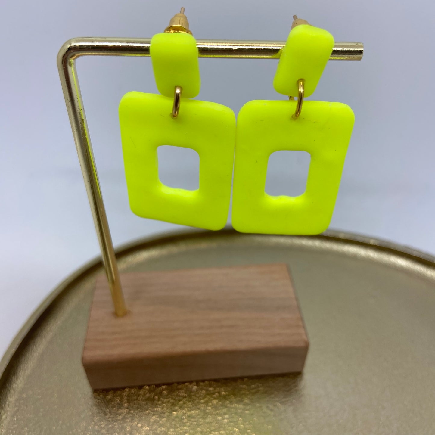 Oorbellen "Fluo - geel 6"
