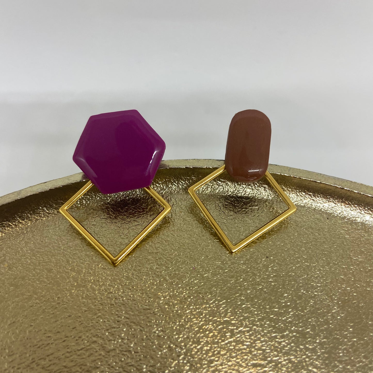 Mix & Match -> Hangertje (metaal ruit Goud)