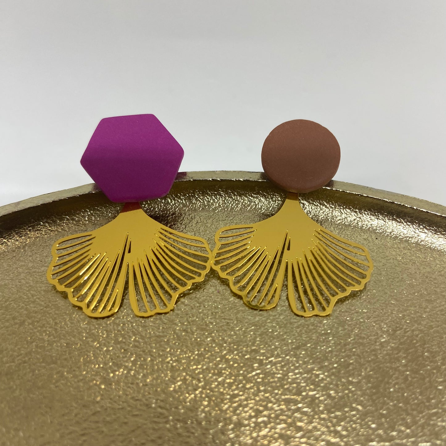 Mix & Match -> Hangertje (Ginkgo blad Goud lang)