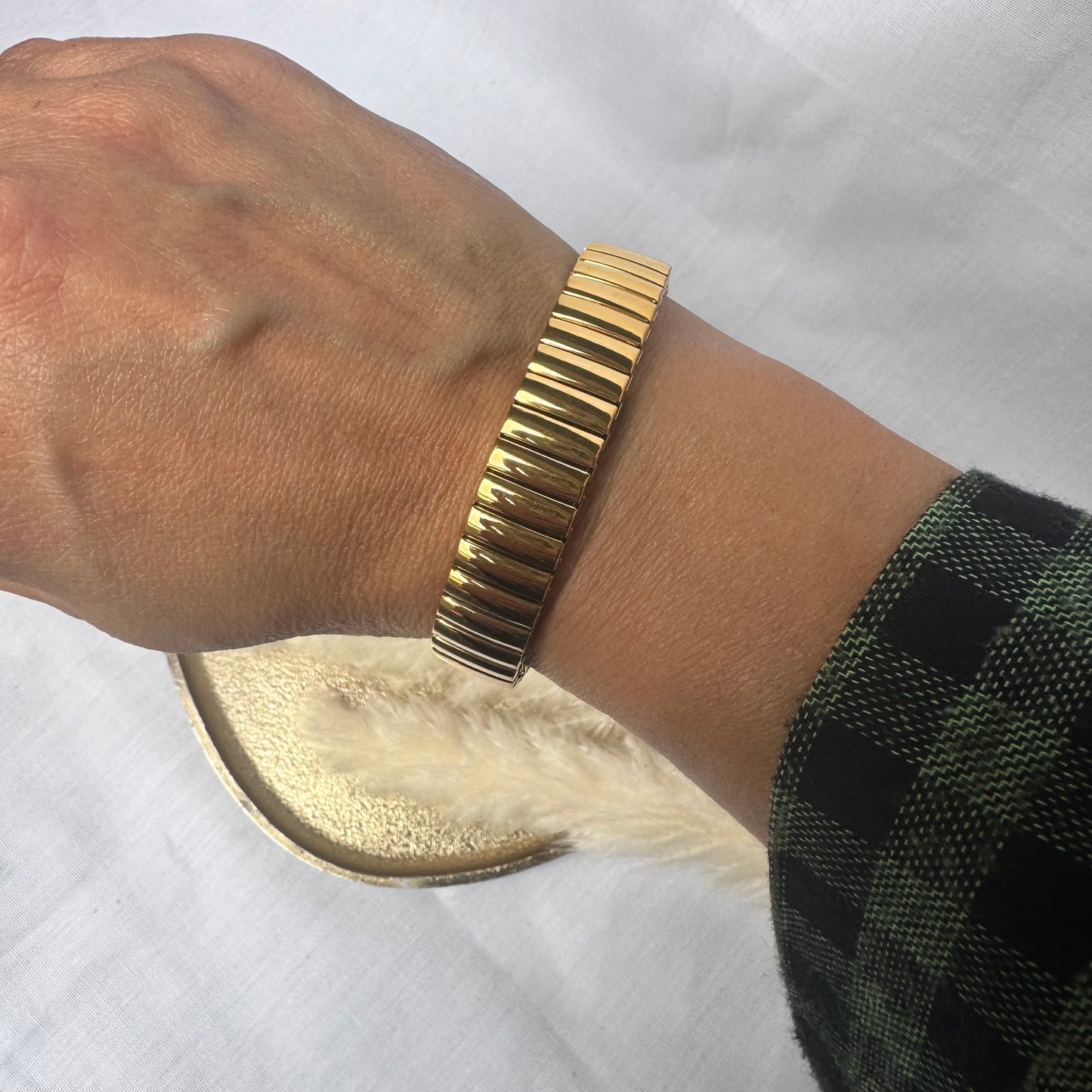 Armband goud (stainless steel) ~> breed