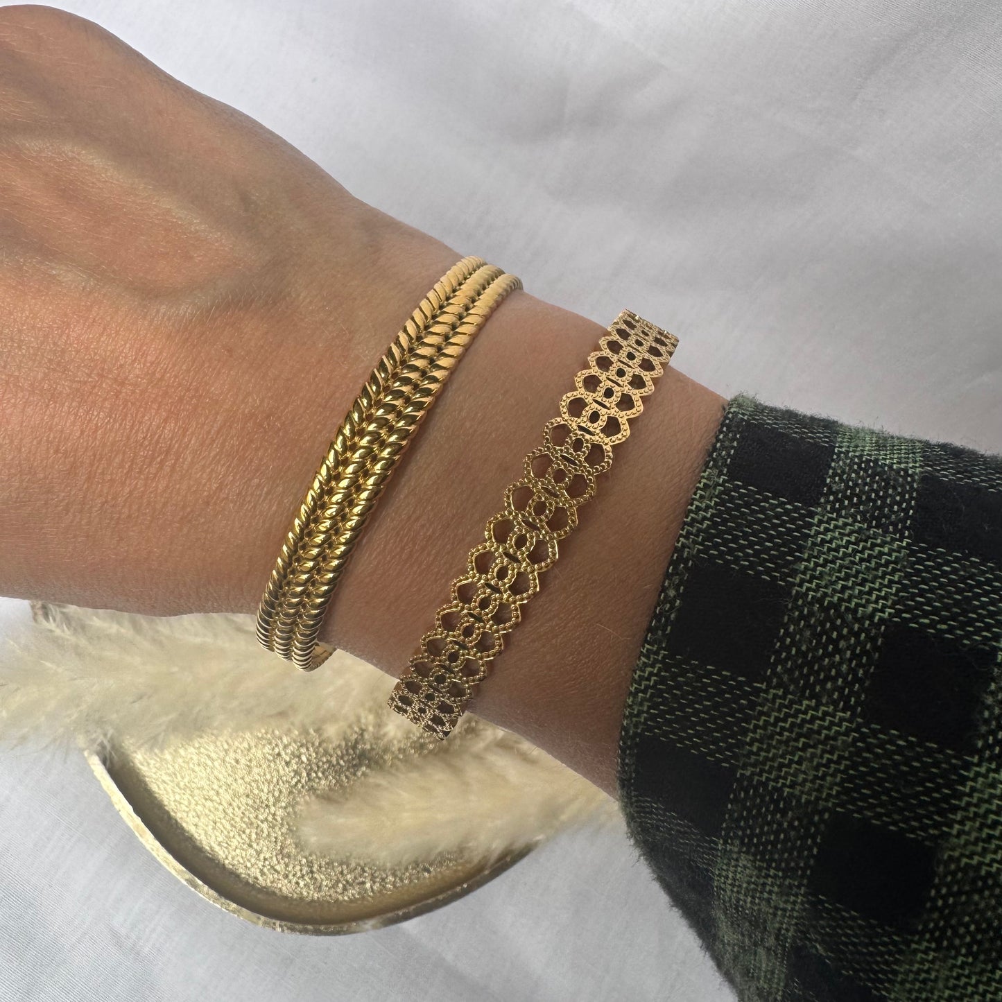 Armband goud (stainless steel) ~> bangle