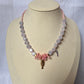 Ketting kralen met visjes (roze)