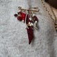 Broche (burgundy/beige)