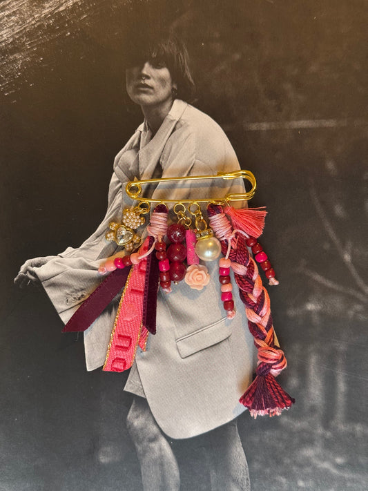 Broche (bordeaux - roze)