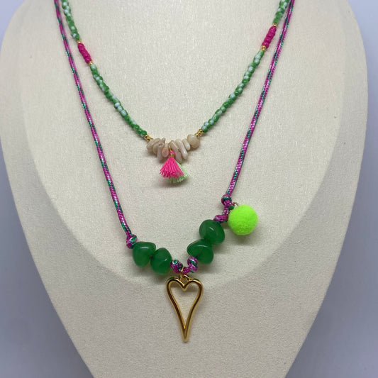Ibiza Fiesta: groen / roze