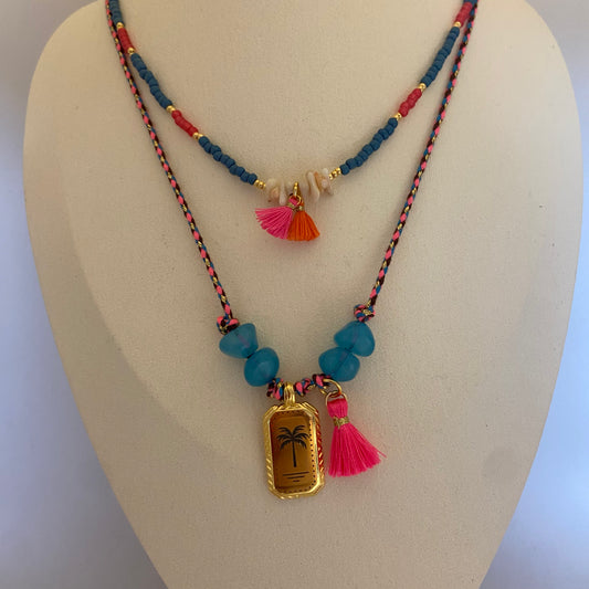 Ibiza Fiesta: blauw / roze