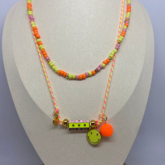 Ibiza Fiesta: fluo geel /  fluo oranje