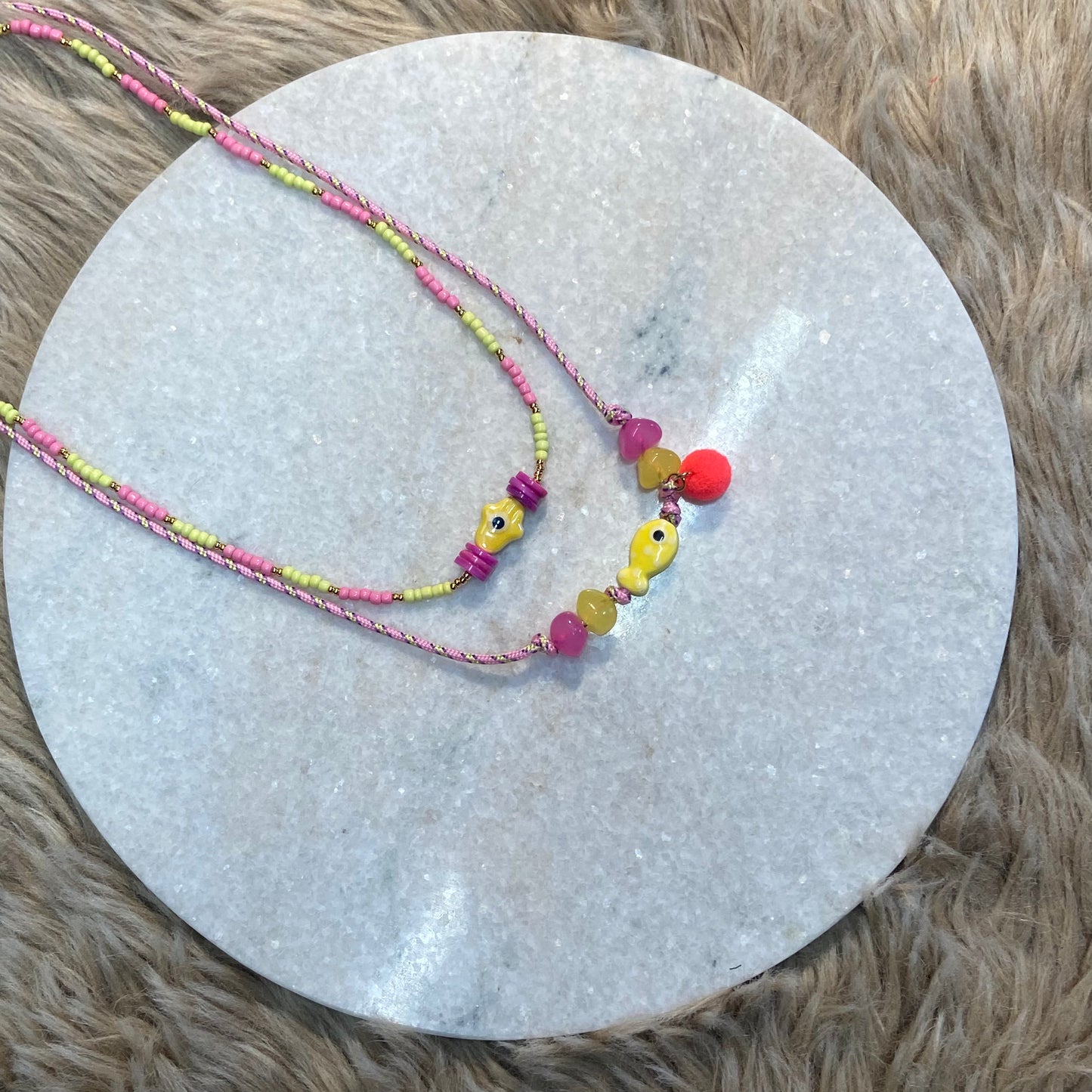 Ibiza Fiesta: Geel met roze