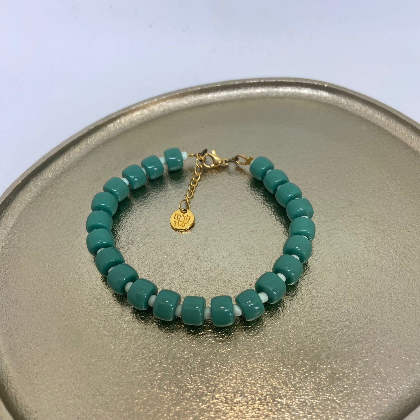 Armband: rondellen (groen)