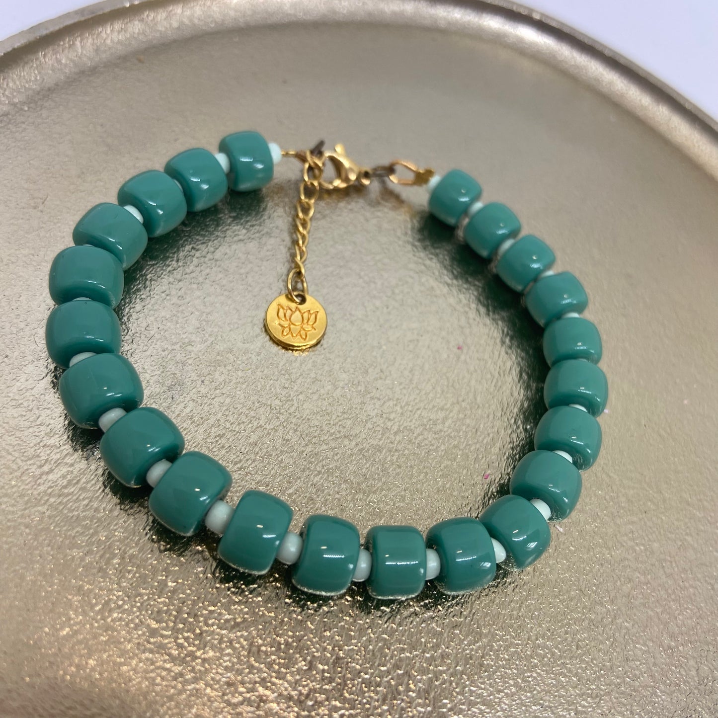 Armband: rondellen (groen)