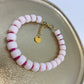 Armband: rondellen (pastel roze)