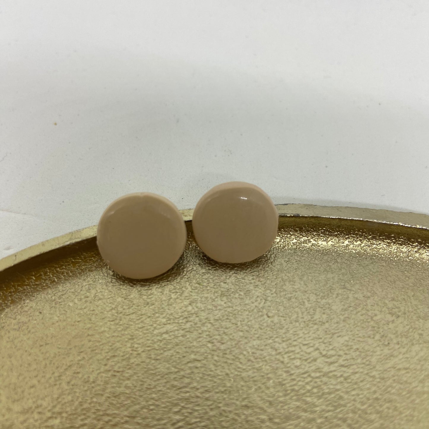 oorbellen "studs beige"