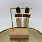 oorbellen "Bruin-Beige-Ecru 3"