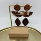oorbellen "Bruin-Beige-Ecru 6"