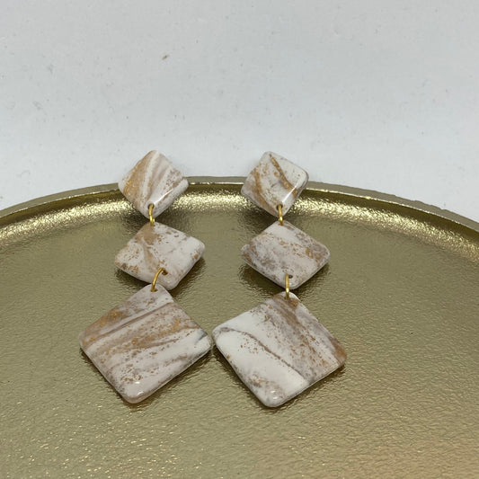 Oorbellen "Beige 15"