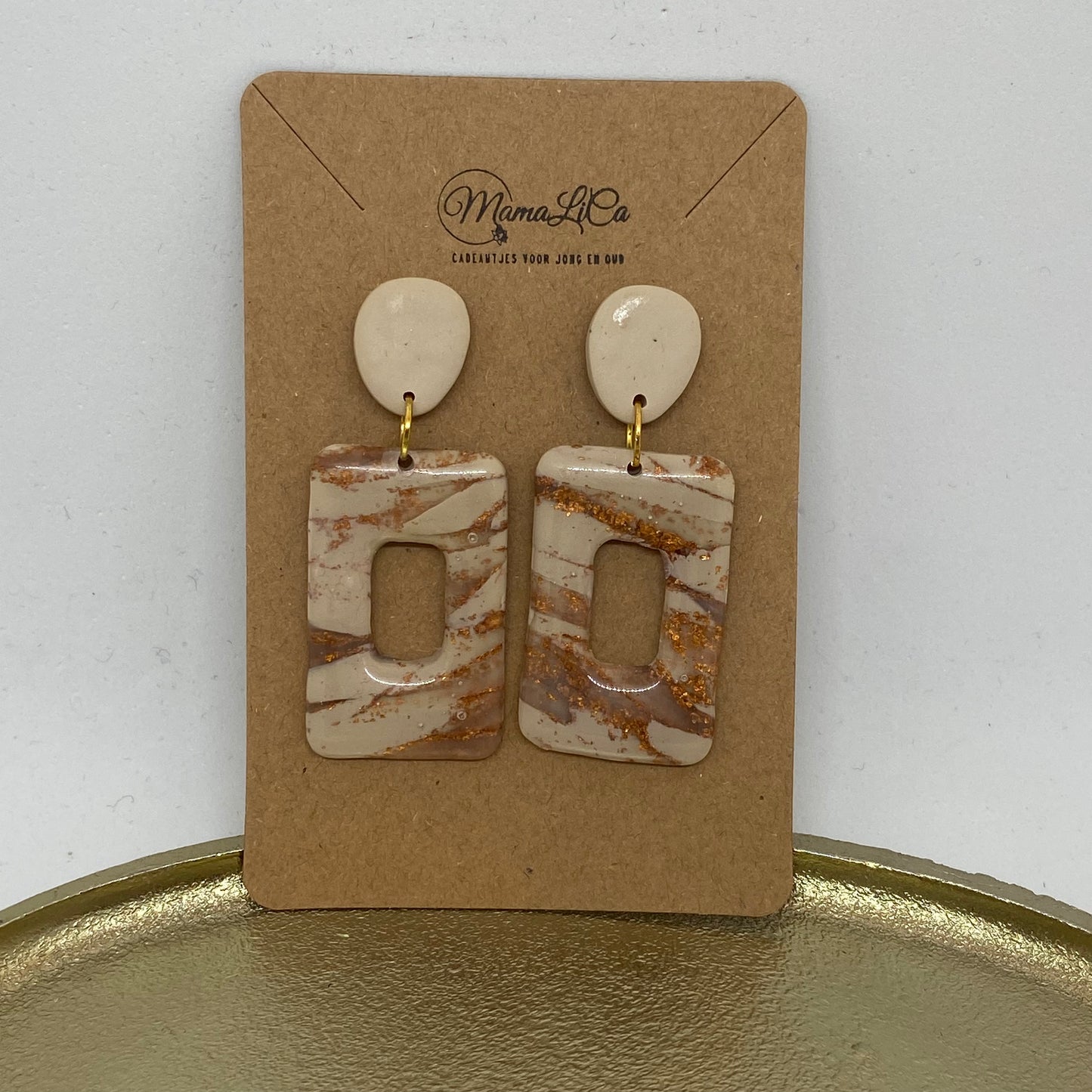 Oorbellen "Beige 9"