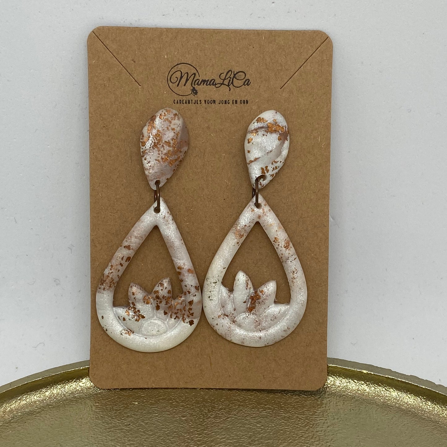Oorbellen "Beige 11"