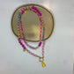 Roze ketting met beertje (Duo)