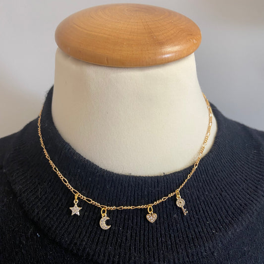 ketting ster/maan/hart/sleutel