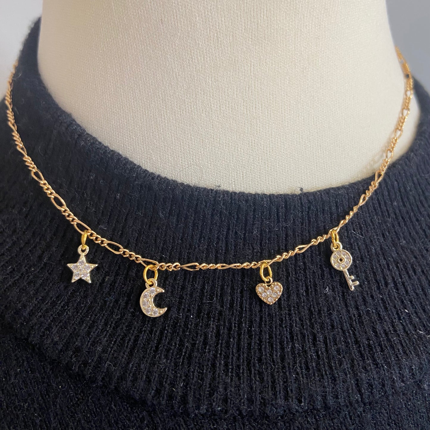ketting ster/maan/hart/sleutel