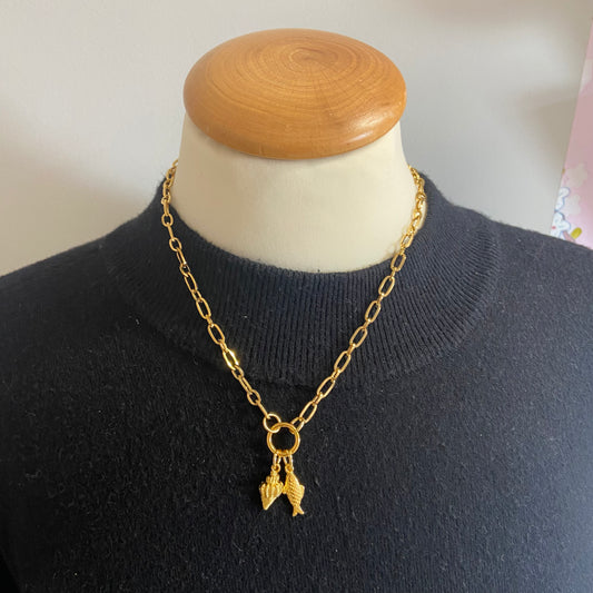 Ketting schelp en vis