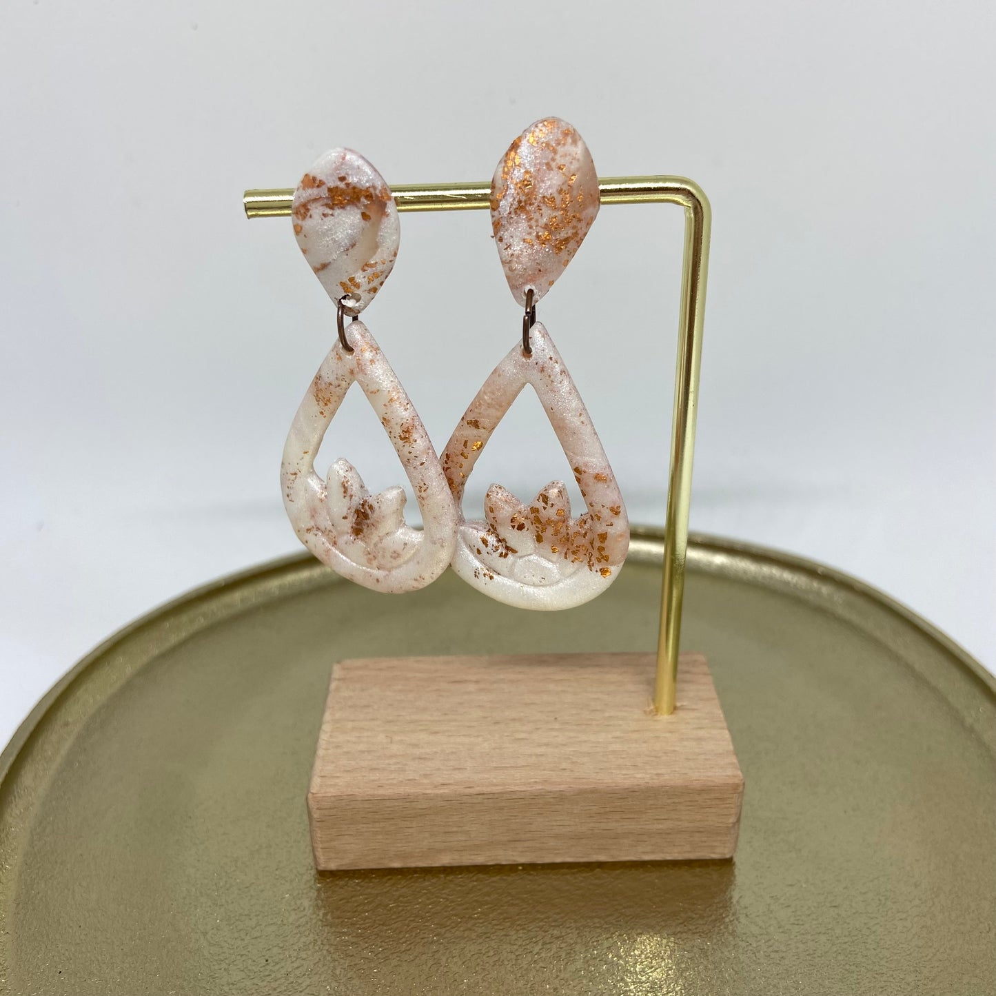 Oorbellen "Beige 11"