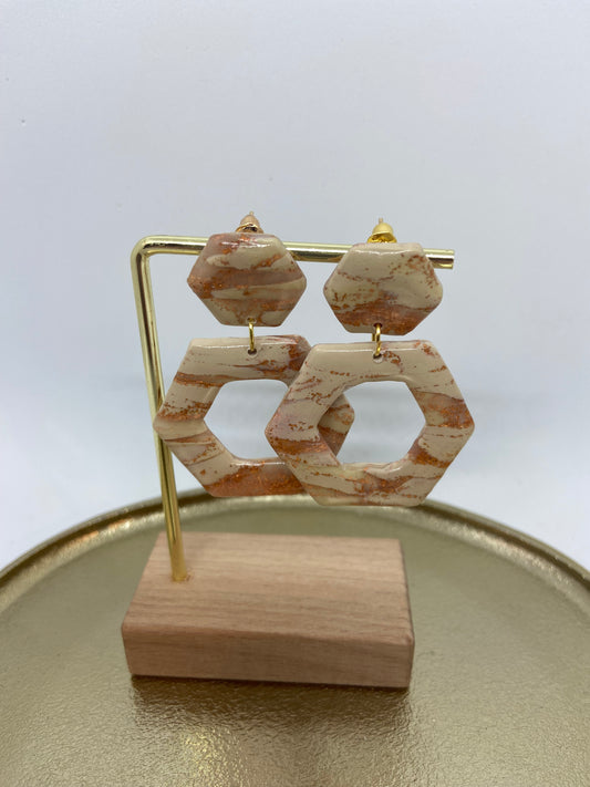 Oorbellen "Beige 6"