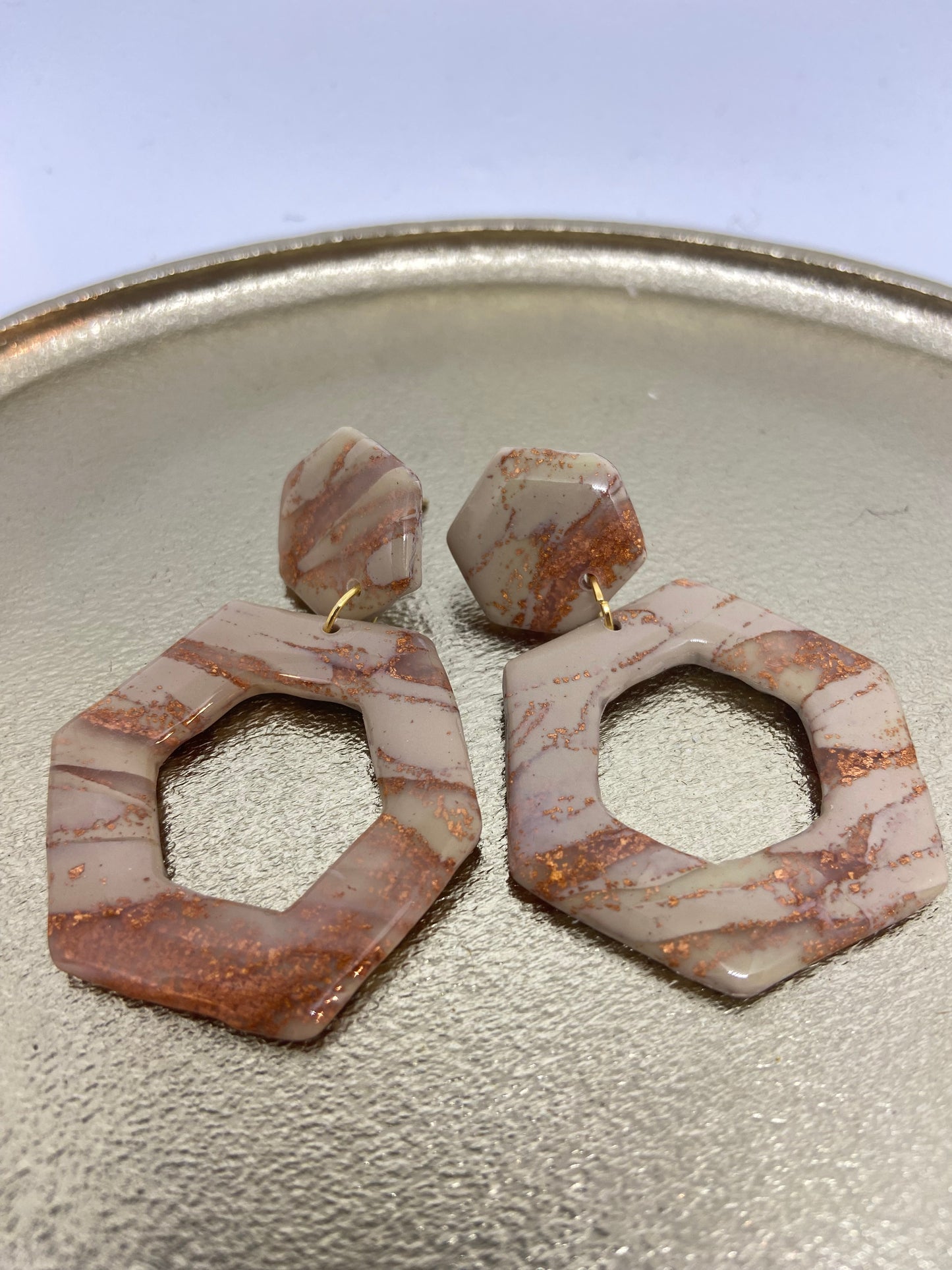 Oorbellen "Beige 6"