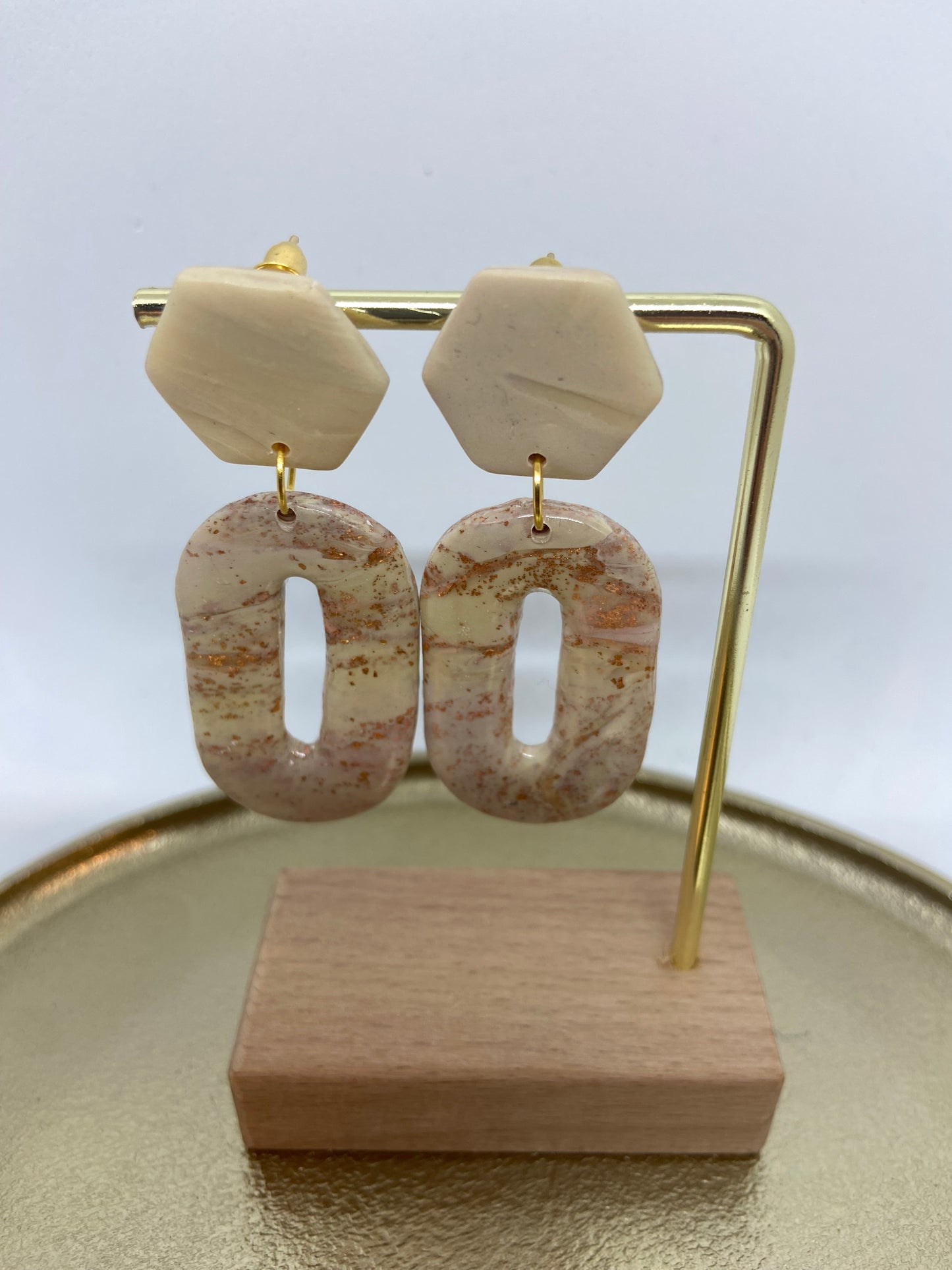 Oorbellen "Beige 8"