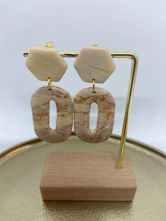 Oorbellen "Beige 8"