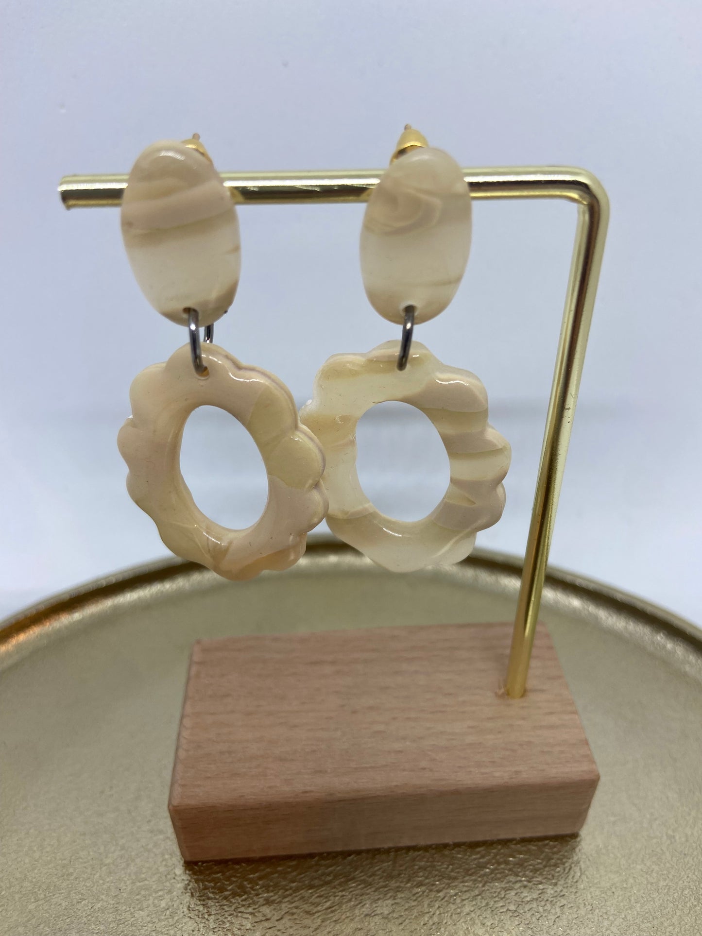 Oorbellen "beige 5"