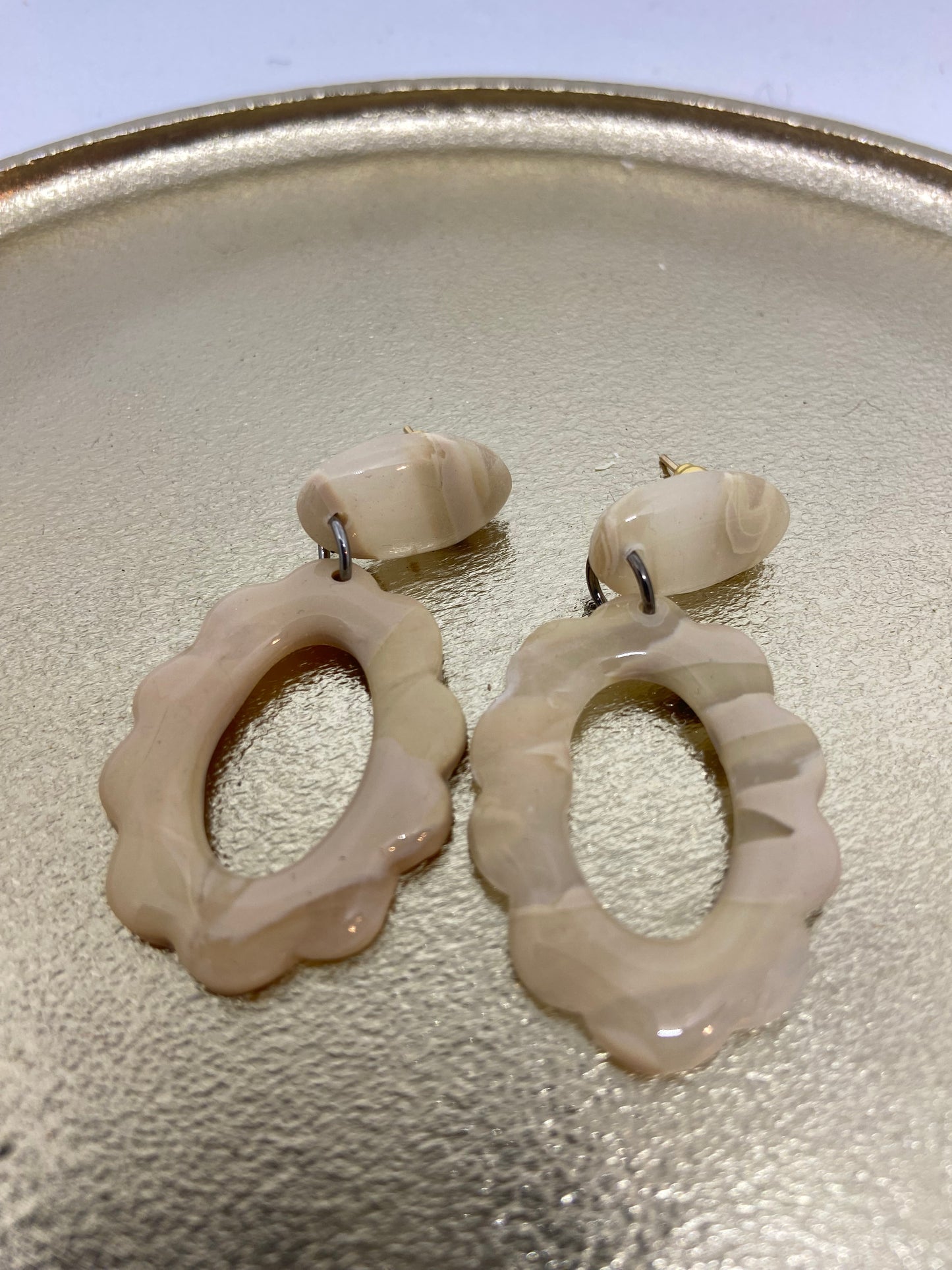 Oorbellen "beige 5"